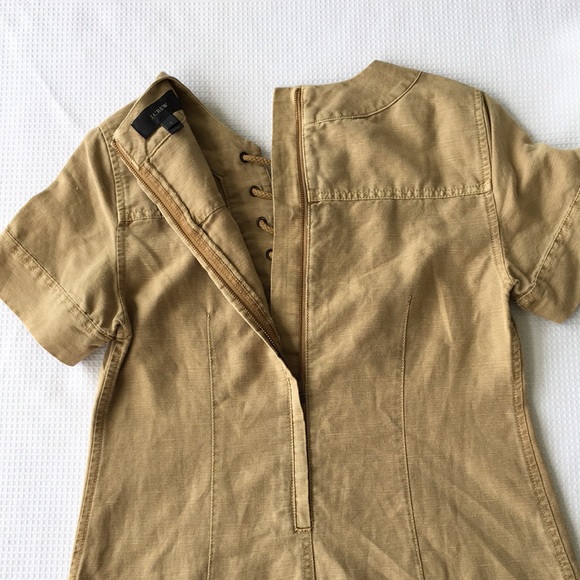 J. Crew Cargo Dress Lace Up V-Neck, Size 0 - Picture 15 of 16